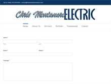 Tablet Screenshot of chrismontanaroelectric.com